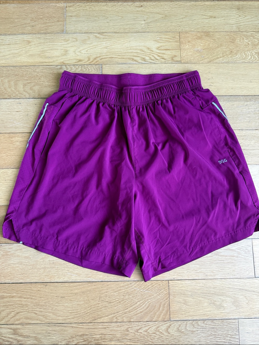 Maroon DSG lined Athletic Shorts with Reflective Trim
